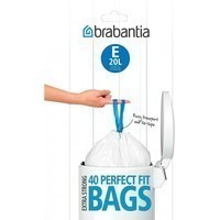 Комплект Brabantia Бак для мусора Pedal Bin 12 л + Набор мусорных пакетов E 20 л 40 шт